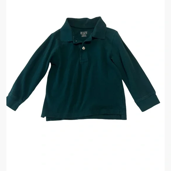 Green long sleeve polo - Picture 1 of 3